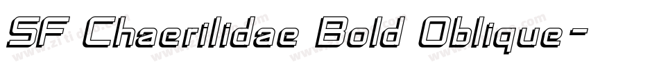 SF Chaerilidae Bold Oblique字体转换